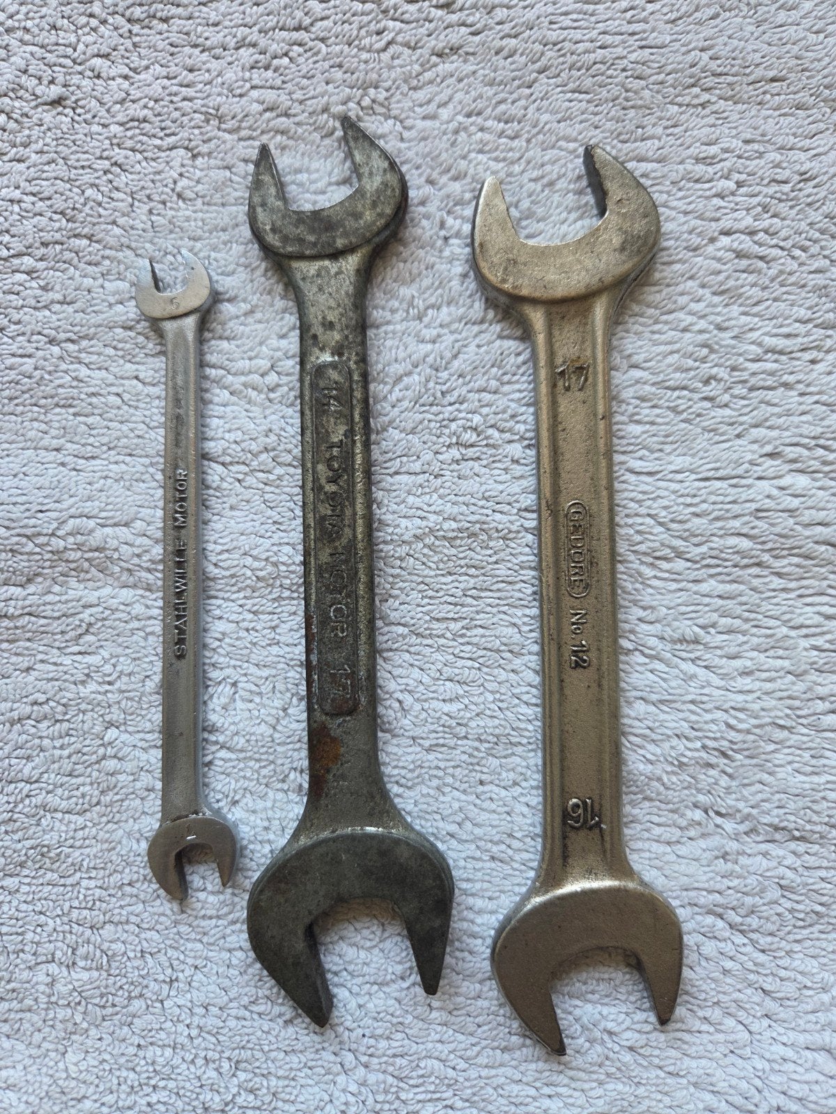 Set van 3 steeksleutels: Stahlwille, Toyota, Gedore, Doe-het-zelf en Verbouw, Ophalen of Verzenden, Gebruikt, Sleutel/ratel, Overige merken