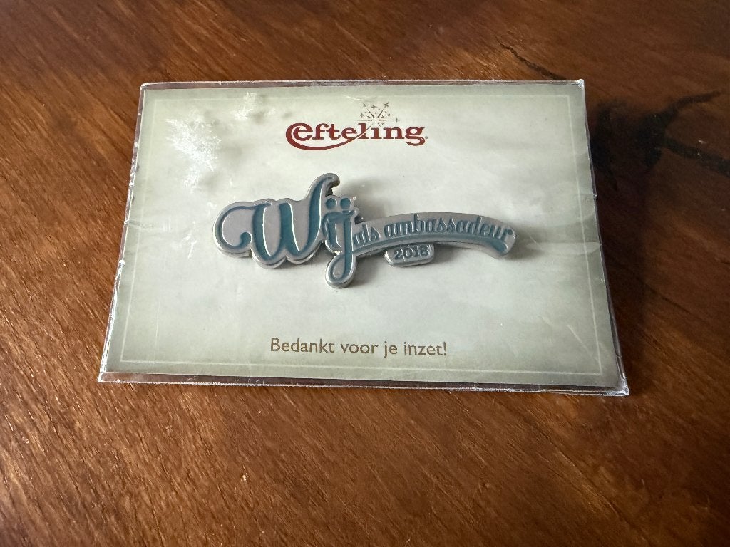 Efteling pin - Wij als ambassadeur 2018, Ophalen of Verzenden, Nieuw, Button of Speldje