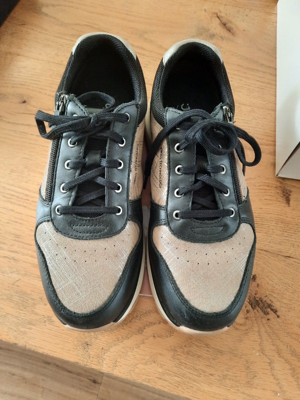 Joya Dynamo Zip Dames Sneakers - Brons/Zwart - Maat 39 2/3, Kleding | Dames, Ophalen of Verzenden, Joya, Sneakers of Gympen, Zo goed als nieuw