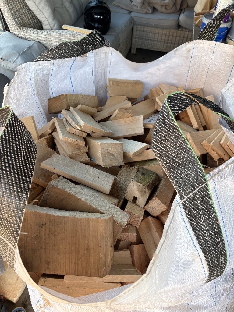 Big bag hout, Minder dan 3 m³, Ophalen, Overige houtsoorten