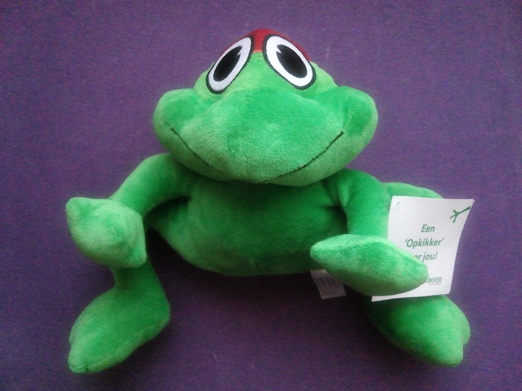STICHTING OPKIKKER Knuffel KIKKER  OPKIKKER **Nieuw**, Kikker, Groen, Nieuw, Ophalen of Verzenden