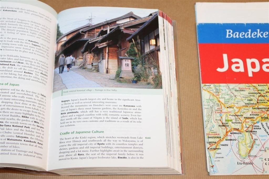 Japan — Reisgids Baedeker & Met Grote Kaart, Boeken, Reisgidsen, Europa, Ophalen of Verzenden, Reisgids of -boek, Gelezen