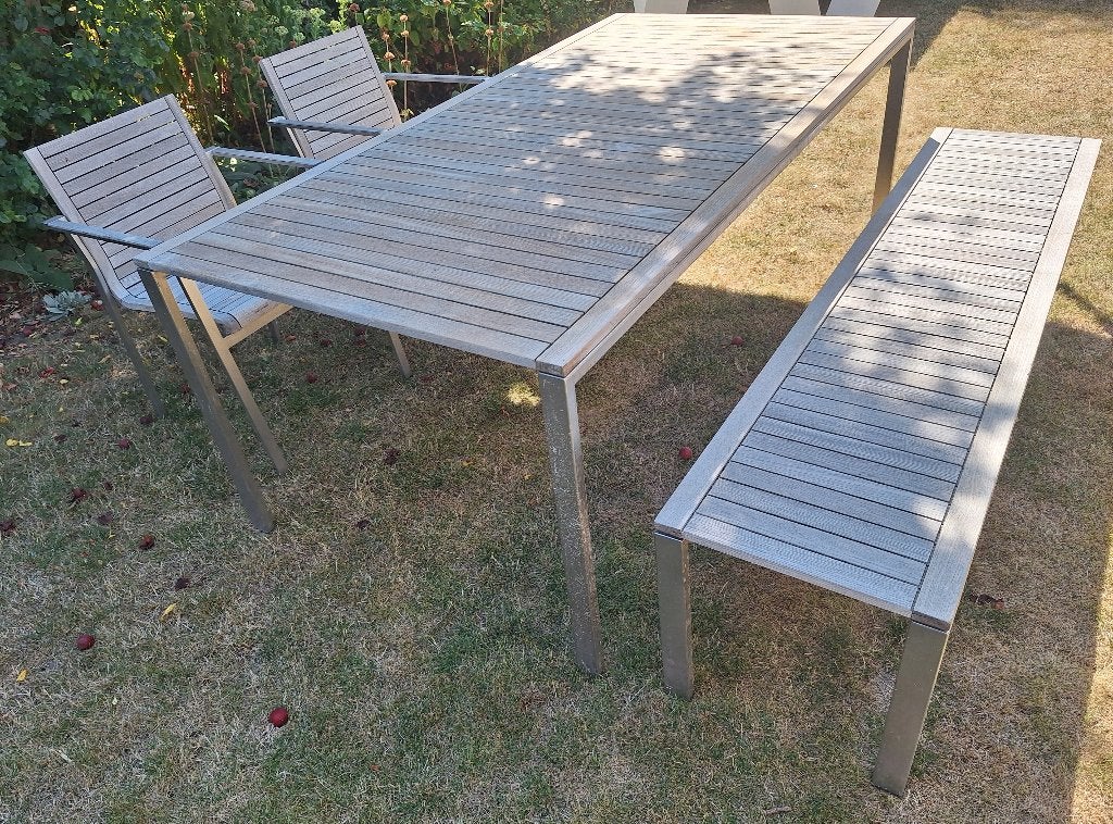 Teak & Garden tuinset, Ophalen, 5 zitplaatsen, Gebruikt, Bank