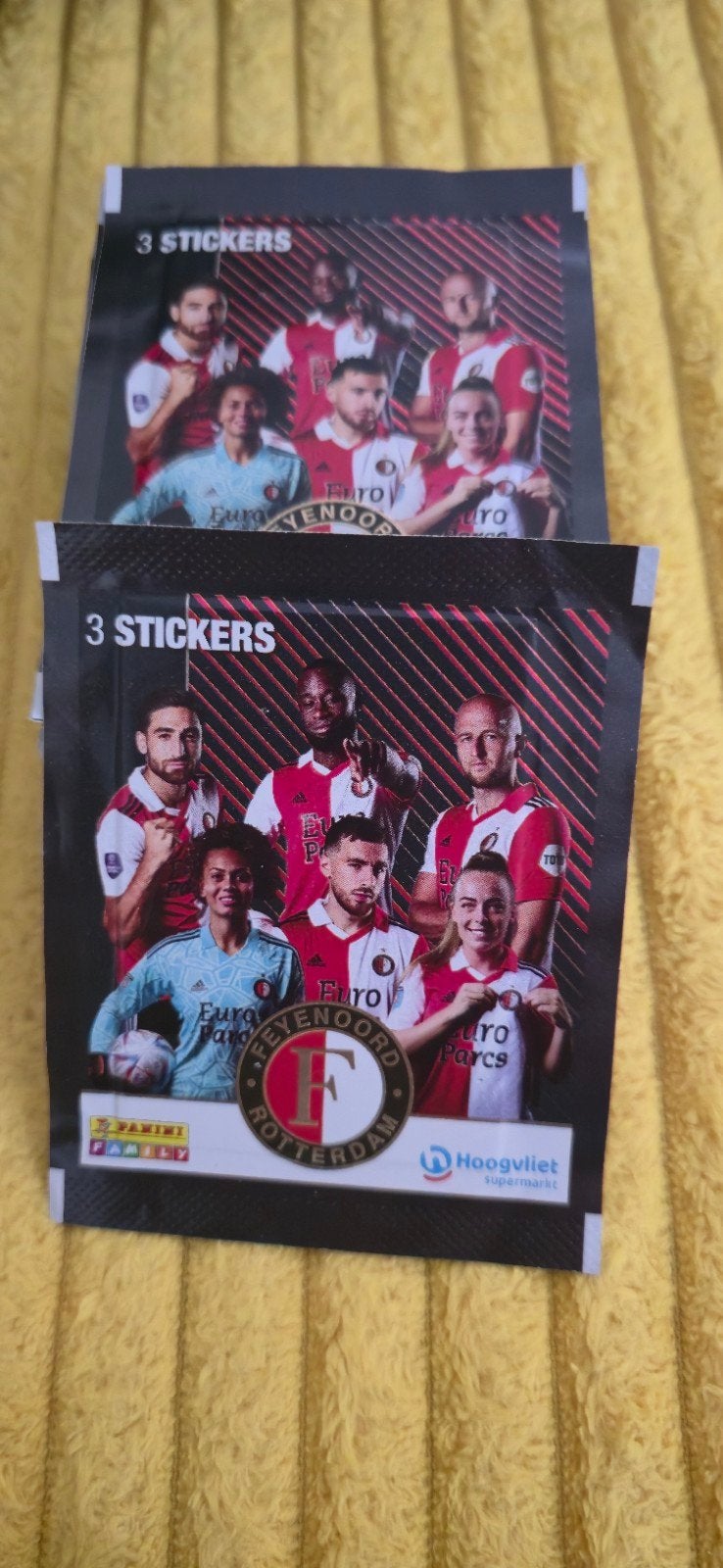 Feyenoord Panini Hoogvliet stickers (3 stuks), Ophalen of Verzenden, Nieuw, Sport