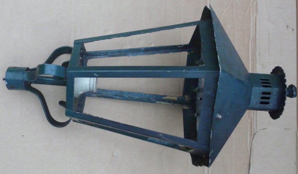 Klassieke buitenlamp vintage lantaarn tuinlamp staal opknapp, Ophalen, Gebruikt, Minder dan 50 watt, Wandlamp
