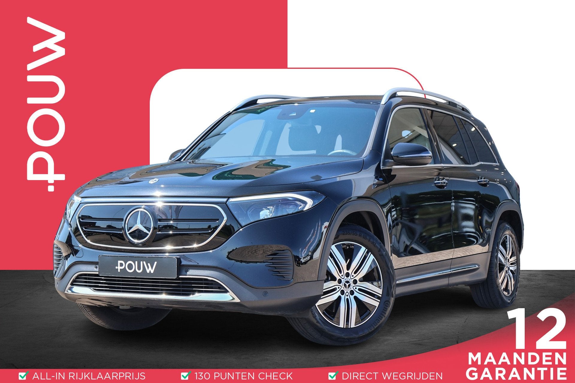 Mercedes-Benz EQB 300 228pk 4MATIC Luxury Line 67 kWh | Came, Auto's, Automaat, Gebruikt, Zwart, Vierwielaandrijving