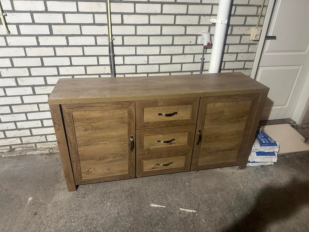 Dressoir/Opbergkast - 166x44x85cm - Lichte gebruikerssporen, Ophalen, Gebruikt, 150 tot 200 cm, Met lade(s)