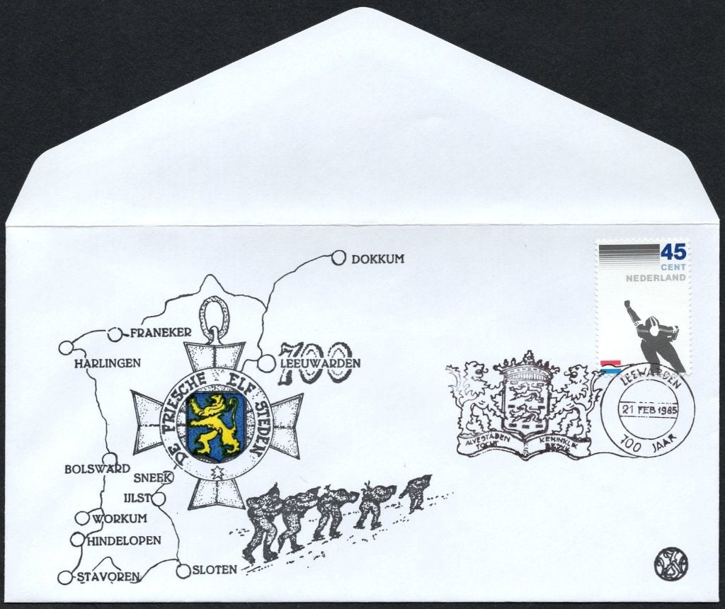Elfstedentocht 1985, Postzegels en Munten, Brieven en Enveloppen | Nederland, Verzenden, Envelop