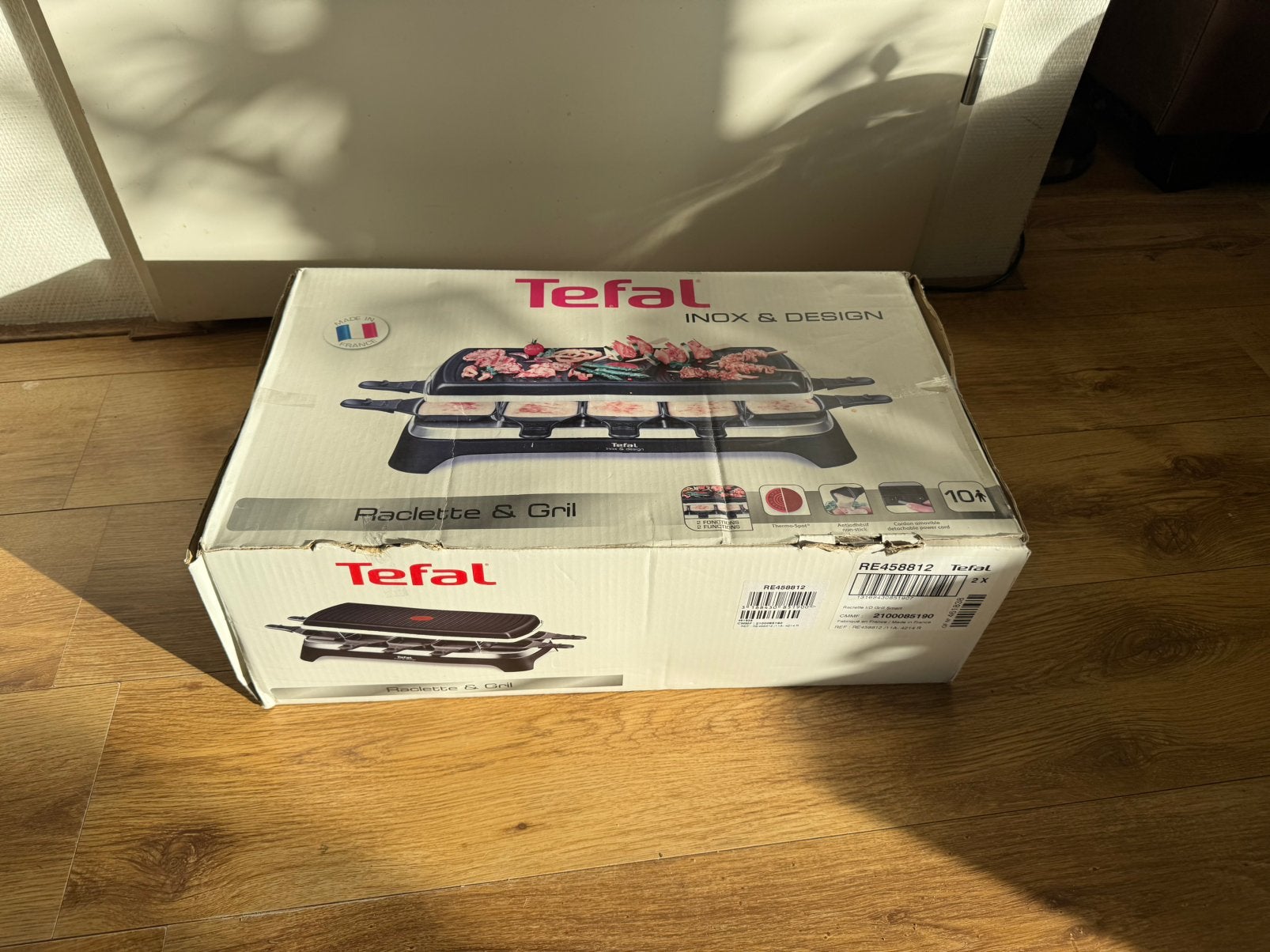 Raclette&grill Tefal voor 10 personen, in doos, Ophalen of Verzenden, Zo goed als nieuw