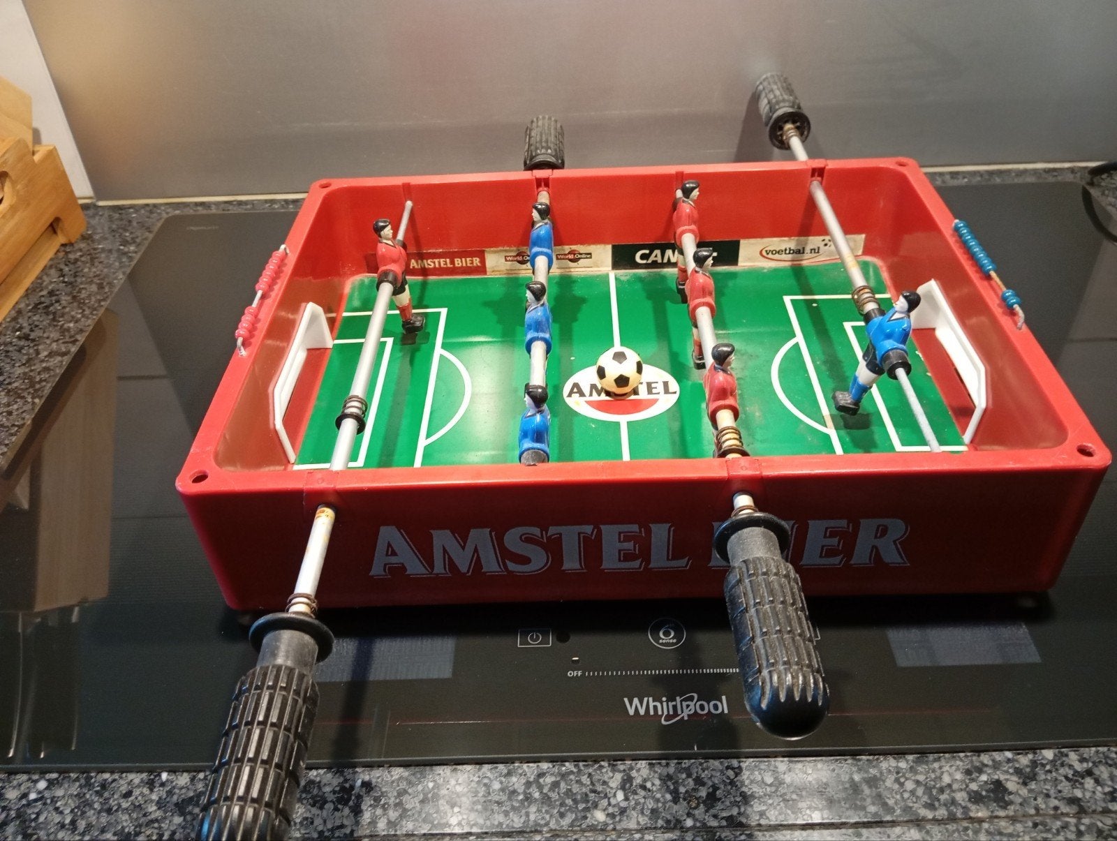 Tafelvoetbalspel Amstel - Compact en Draagbaar, Ophalen of Verzenden, Gebruikt, Jongen of Meisje
