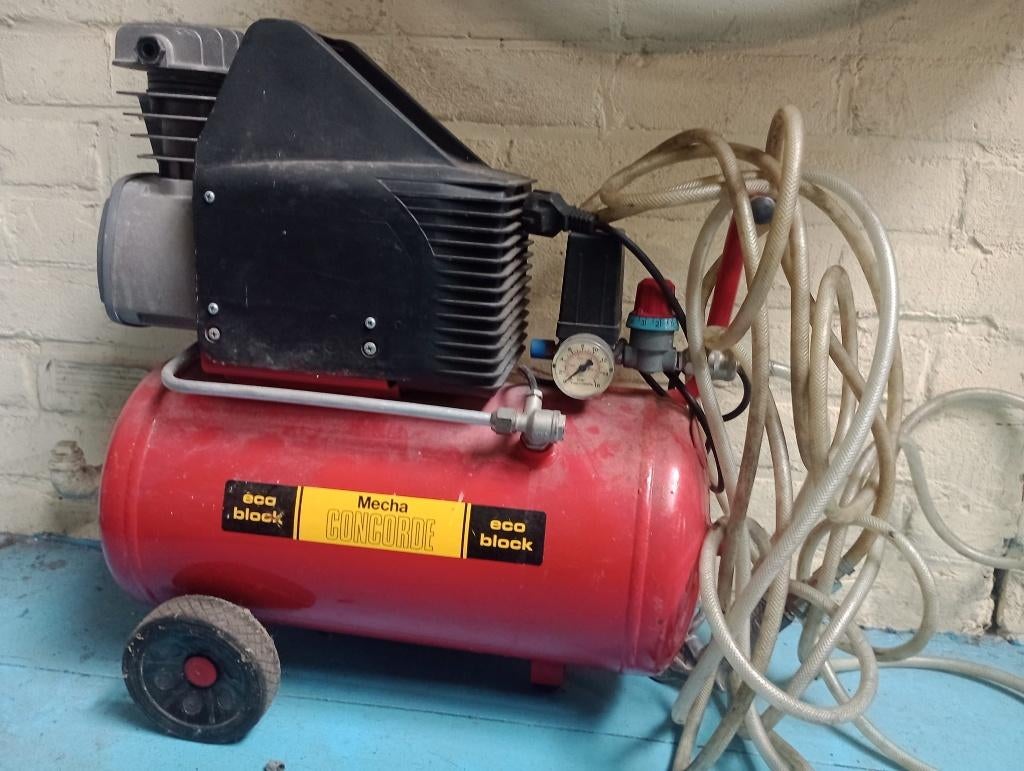 Mecha Concorde eco block Compressor Amersfoort, Doe-het-zelf en Verbouw, Compressors, Ophalen, Gebruikt, 6 tot 10 bar, Minder dan 200 liter/min