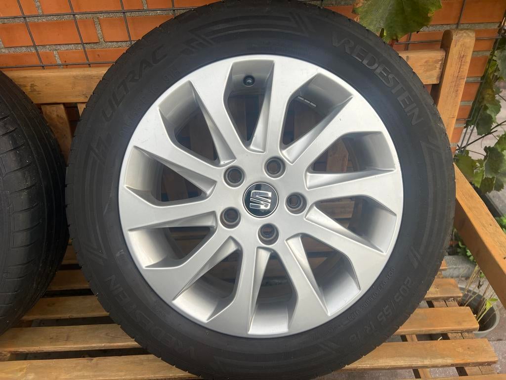 Seat Leon (5F) velgen met Vredestein Ultrac banden, Auto-onderdelen, Banden en Velgen, Ophalen, Gebruikt, 16 inch, Banden en Velgen