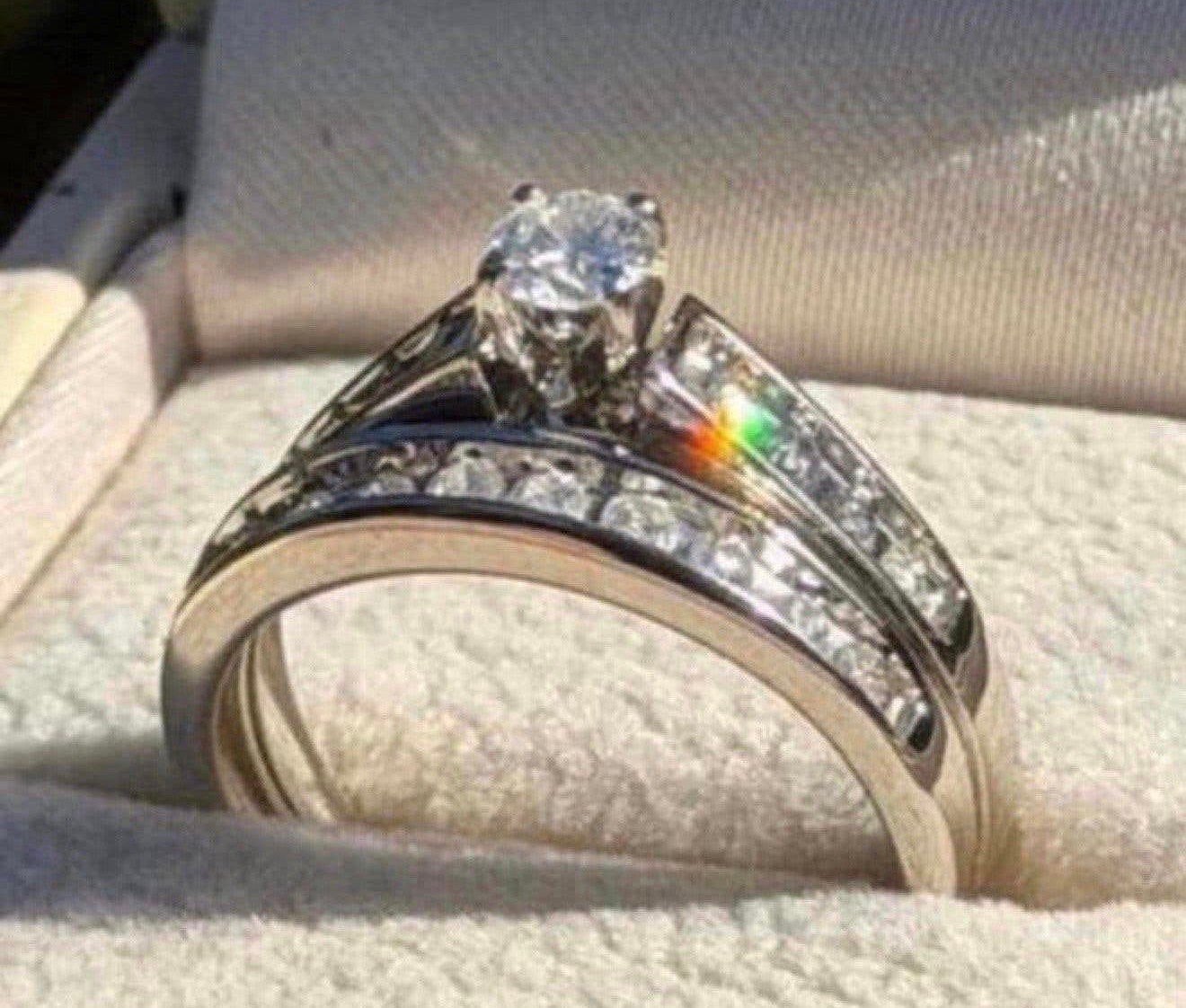 Nieuwe gouden ring met 20 natuurlijke diamanten/ certificaat, Nieuw, Ophalen of Verzenden, Kleiner dan 17, Met edelsteen