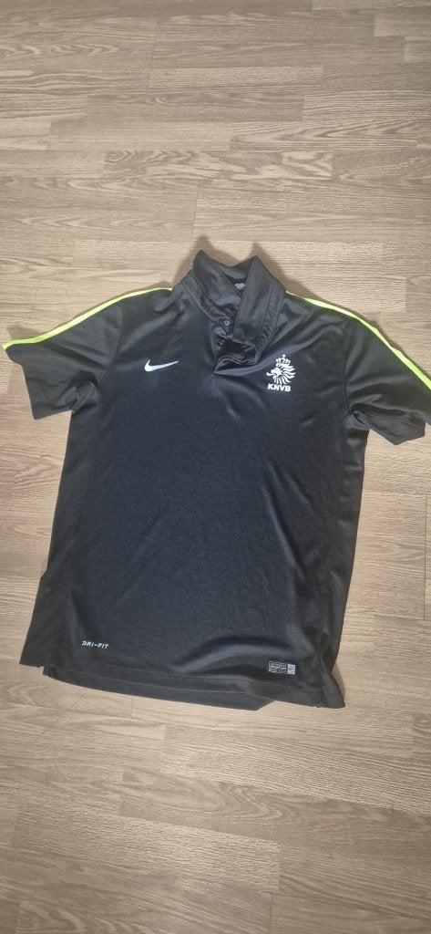 KNVB Nike Dri-FIT Scheidsrechter Trainingsshirt Zwart Maat M, Maat M, Ophalen of Verzenden, Zo goed als nieuw, Shirt