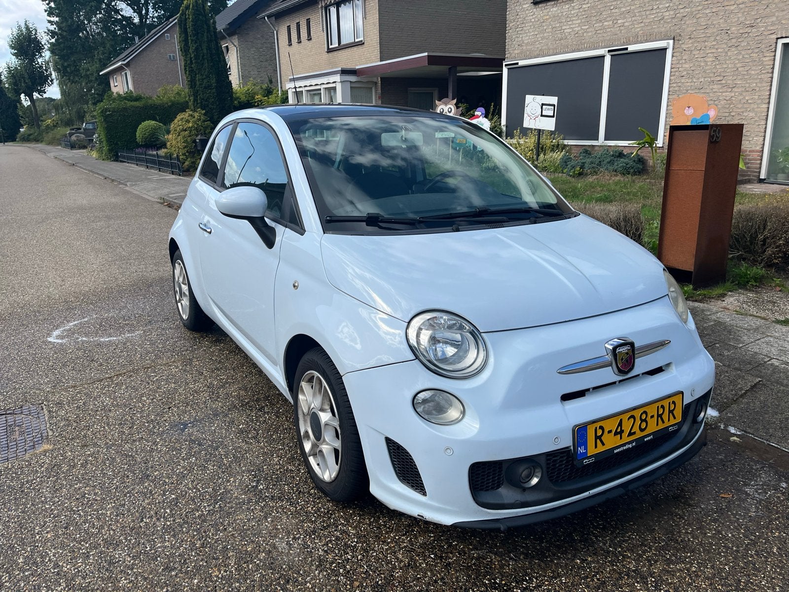 Fiat 500 Abarth look 1.2 C 2009 Blauw, Voorwielaandrijving, 1242 cc, 4 cilinders, 840 kg