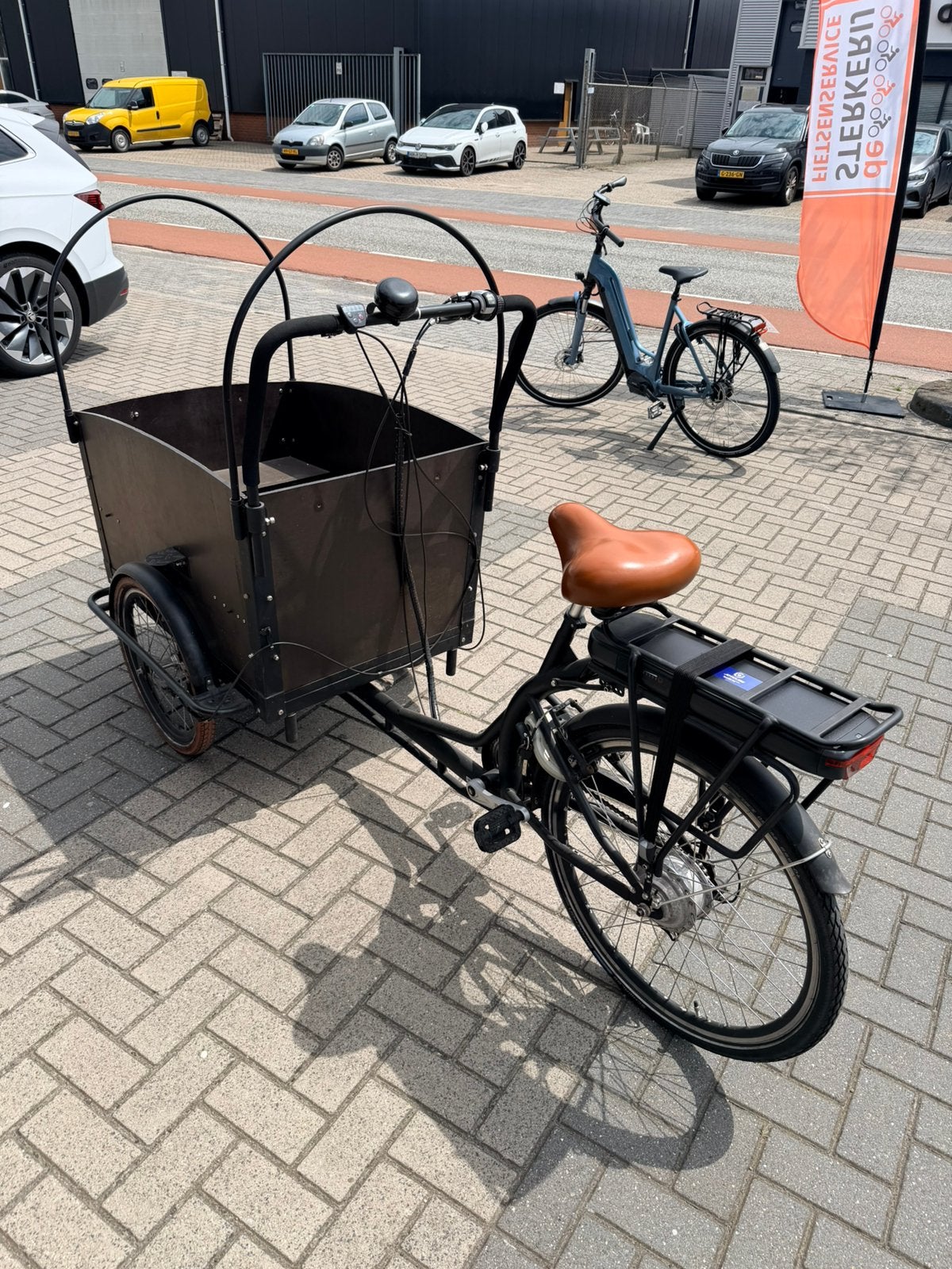 Vogue Bakfiets . Incl nieuwe accu en lader, Gebruikt, Elektrisch, Bogue, Schijfrem