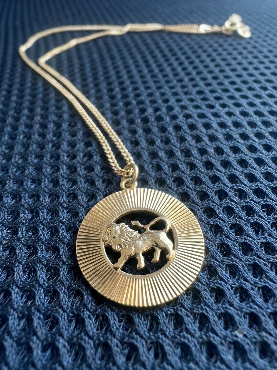 Gouden ketting met Leeuw hanger 14K - Fabioli, Met hanger, Gebruikt, Ophalen of Verzenden, Goud