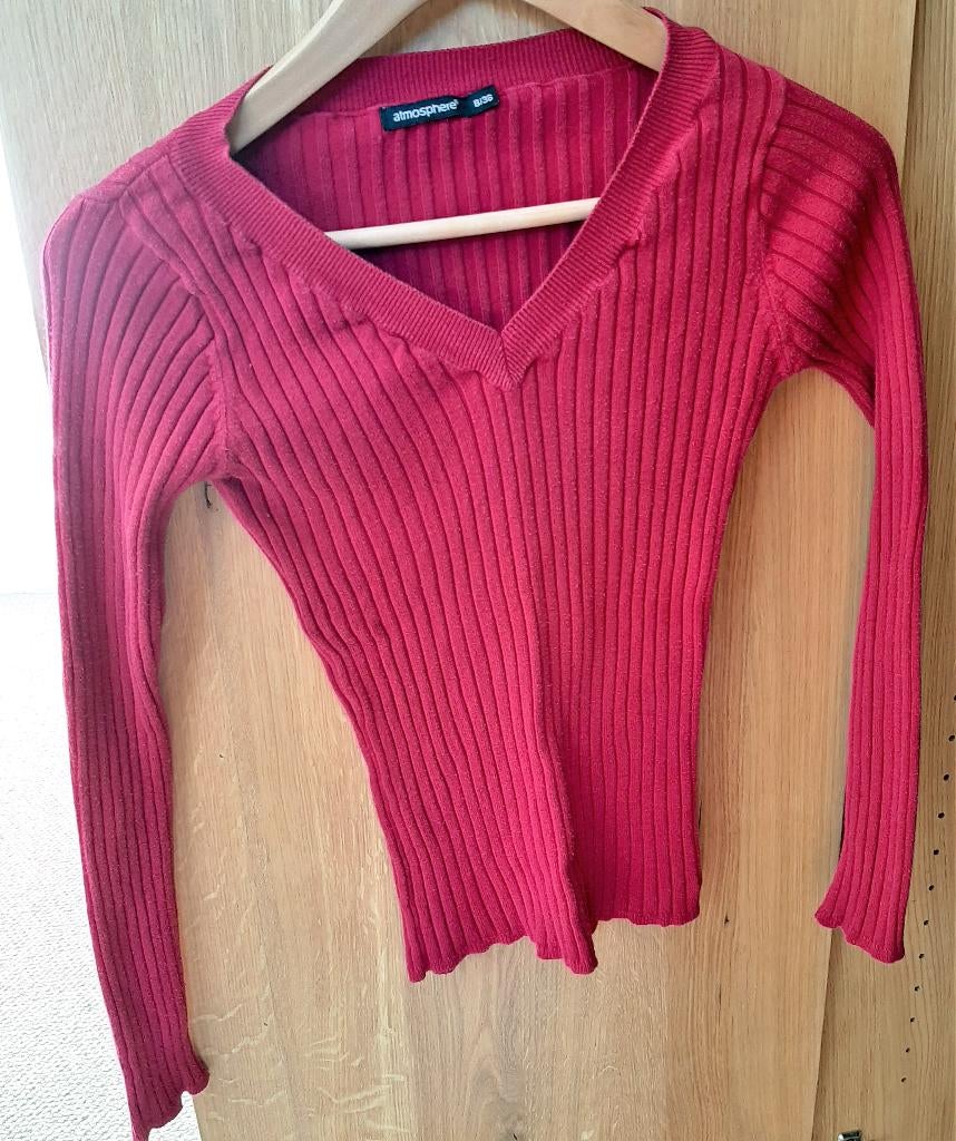 Roze Rekbare Top met lange mouwen. Maat XS/34, Ophalen of Verzenden, Lange mouw, Roze, Maat 34 (XS) of kleiner