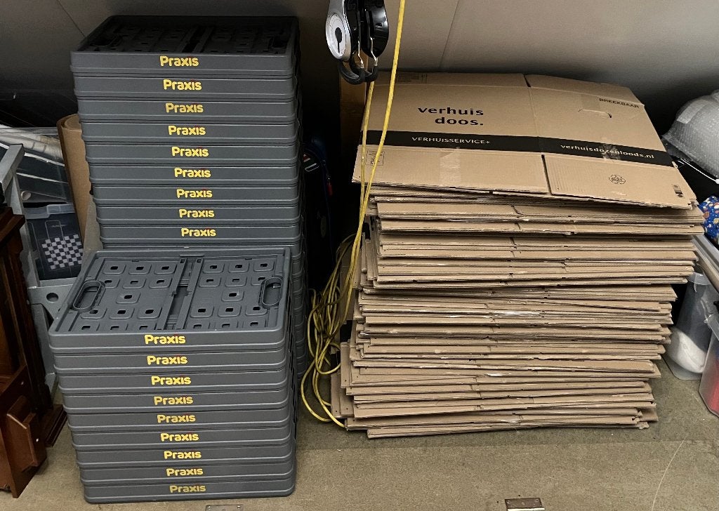 Zeer sterke verhuisdozen en kratten, Ophalen, Doos, 40 tot 60 cm, Opvouwbaar