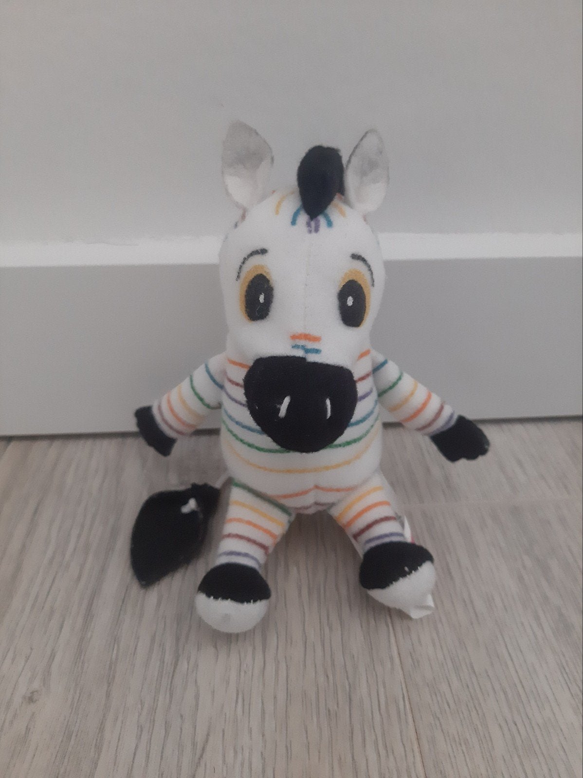 Knuffel vingerpop Zebra strepa boek kleurenland K6842, Ophalen of Verzenden, Zo goed als nieuw, Overige typen