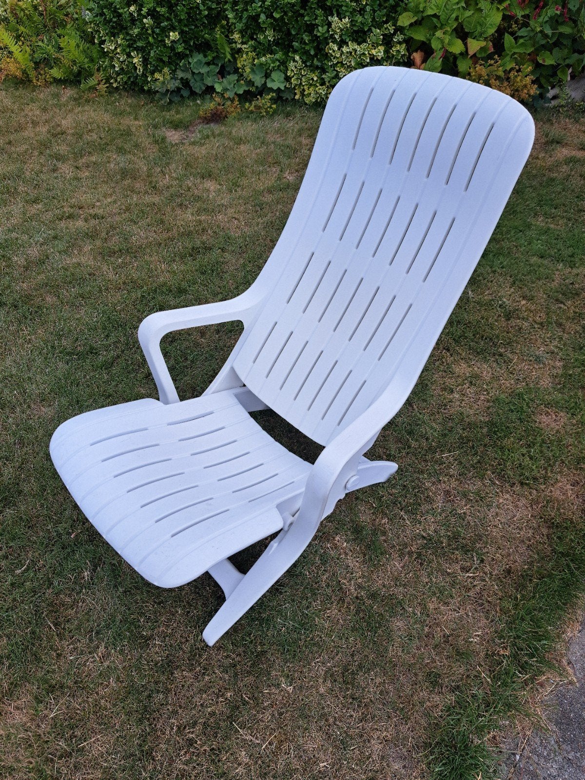 5 x 2 standen lig/zit stoelen. In 2 delen weg te zetten., Ophalen of Verzenden, Gebruikt, Kunststof, Inklapbaar