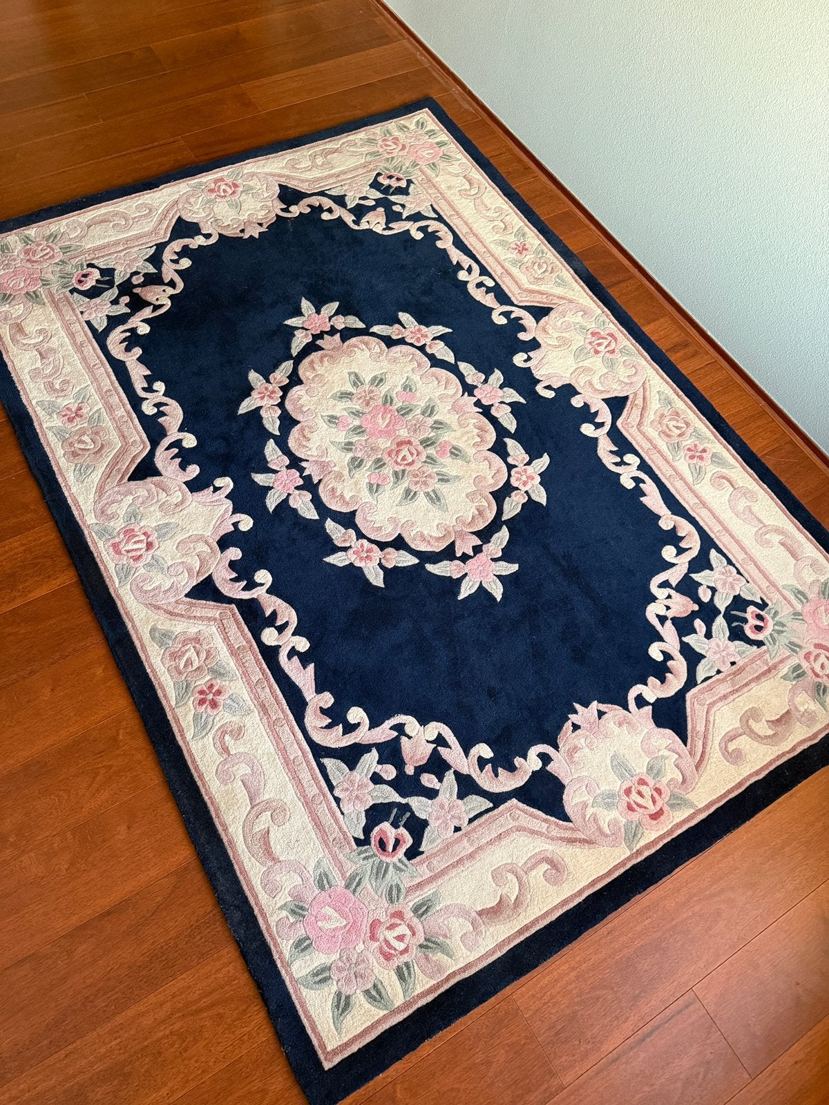 Handgeknoopt oosters tapijt vloerkleed 300x200 cm als nieuw, Ophalen, Blauw, 150 tot 200 cm, 200 cm of meer
