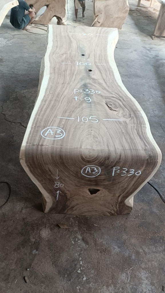 Watervaltafel suar 330 cm A3, 100 tot 150 cm, Verzenden, Overige materialen, Vijf personen of meer