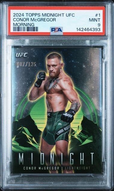 Topps Midnight UFC Conor McGregor / 125 PSA 9, Ophalen of Verzenden, Zo goed als nieuw, Overige sporten, Spelerskaart