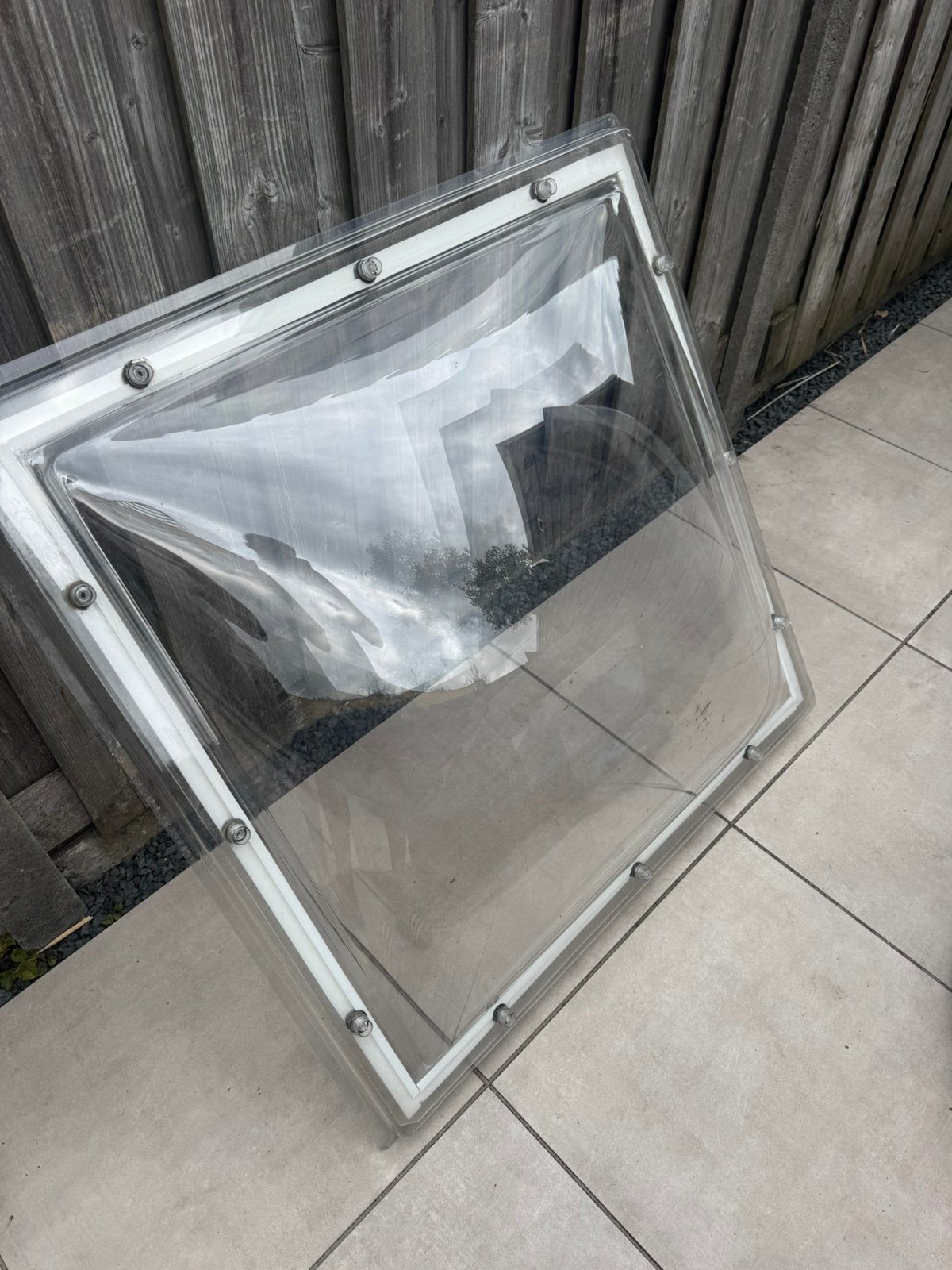 Lichtkoepel platdak Homelite slagvast polycarbonaat, Ophalen, Gebruikt, Minder dan 80 cm, 80 tot 120 cm