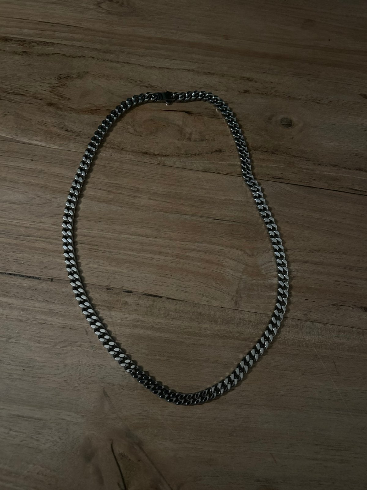 8mm Cuban Schakelketting 60cm, Sieraden, Tassen en Uiterlijk, Kettingen, Ophalen of Verzenden, Zo goed als nieuw, Overige materialen