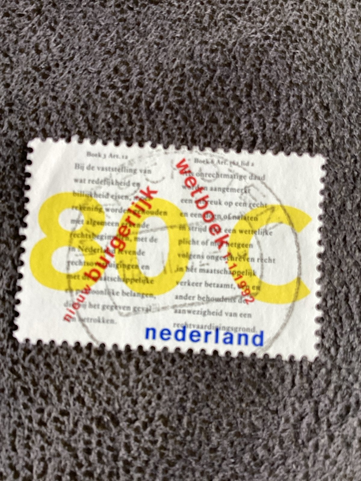 Nederland postzegel 80 cent, Winschoten, Postzegels en Munten, Ophalen of Verzenden, Na 1940, Gestempeld