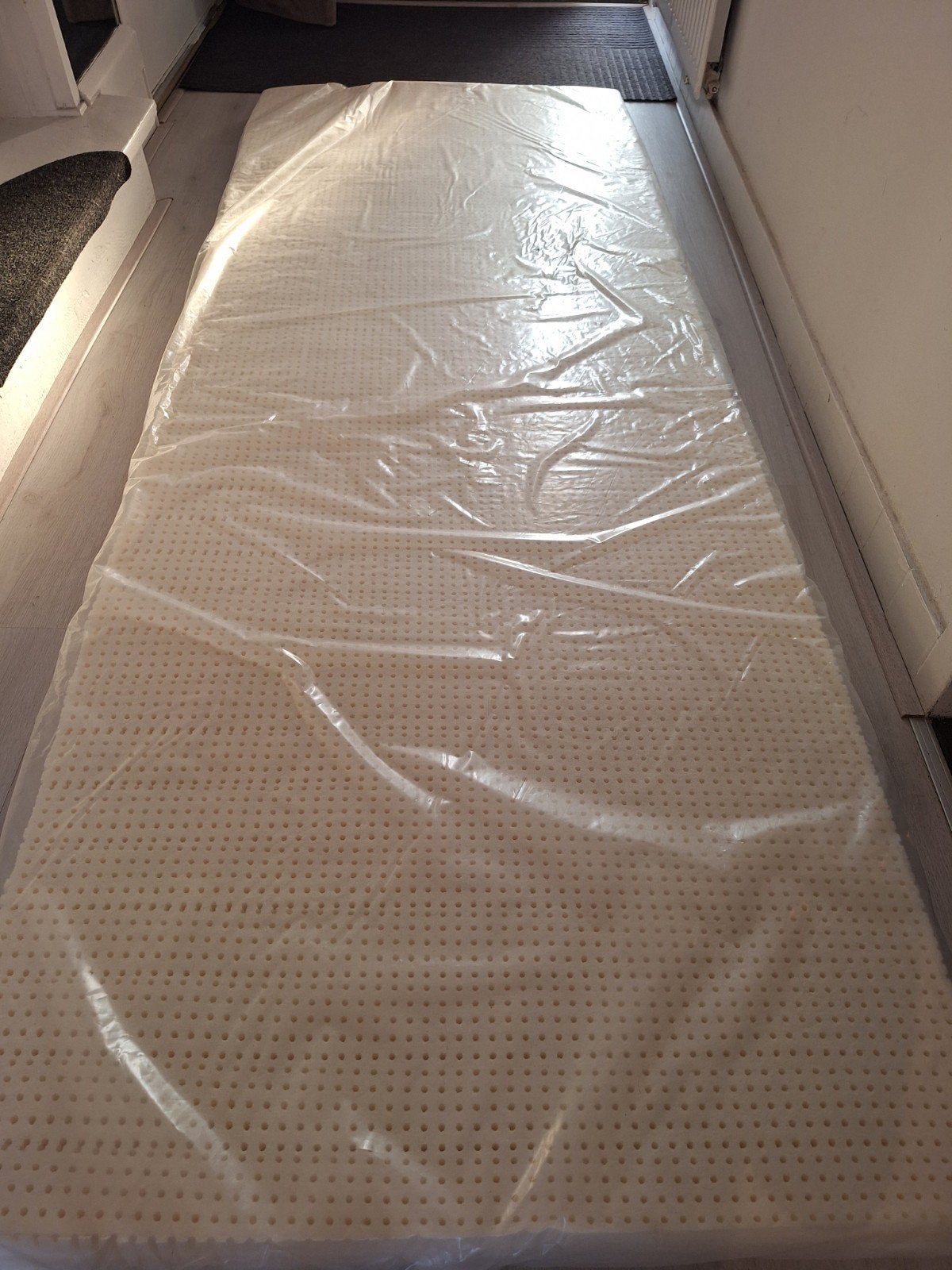 2x latex topper zonder hoes 80x215 cm, Ophalen, Eenpersoons, Zo goed als nieuw, 80 cm