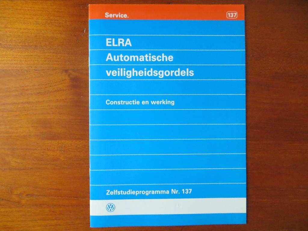 Volkswagen zelfstudieprogramma 137: ELRA veiligheidsgordel, Ophalen of Verzenden, Nieuw, Volkswagen
