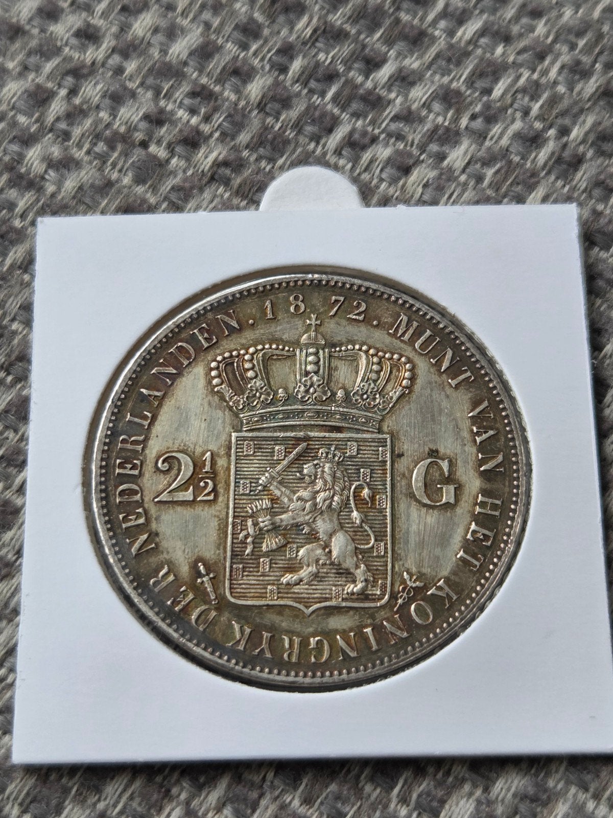 Rijksdaalder 1872 - top kwaliteit, Postzegels en Munten, Munten | Nederland, Ophalen of Verzenden, Koning Willem III, 2½ gulden