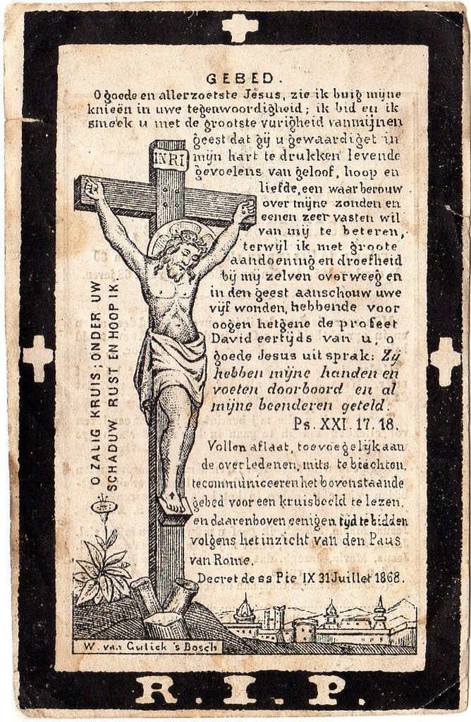 Joannes van Aarle 1817 Olland + 1885 Sint Oedenrode, 68 jaar, Ophalen of Verzenden