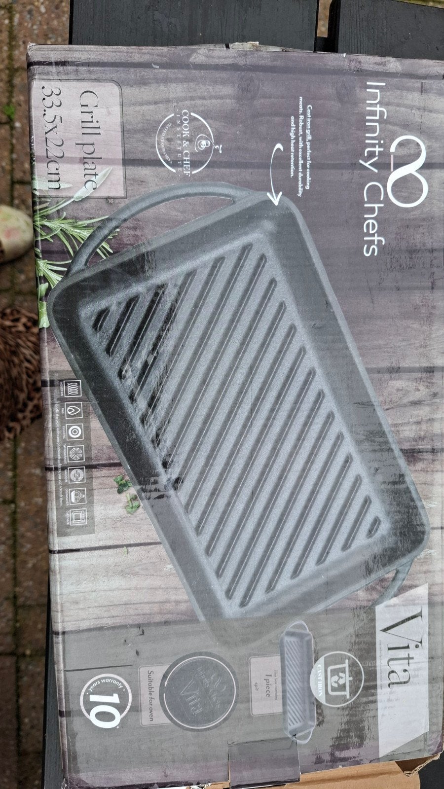 Nieuwe Infinity Chefs grillplaat - nooit gebruikt, Witgoed en Apparatuur, Grillplaten, Ophalen, Nieuw, Tafelgrill