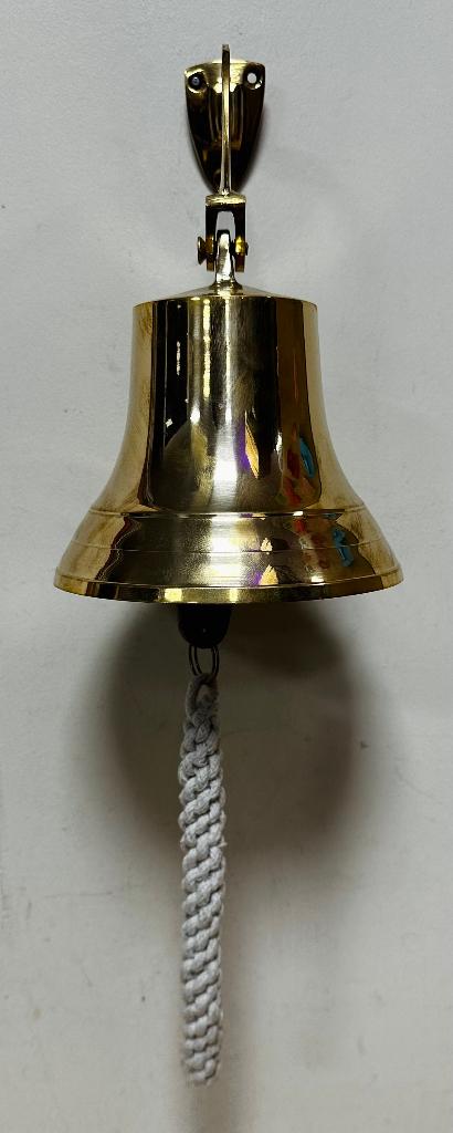Scheepsbel van messing goud bel rondje cafe decoratie deco, Deco Noord, Nieuw, Ophalen of Verzenden, Info@Deconoord.nl