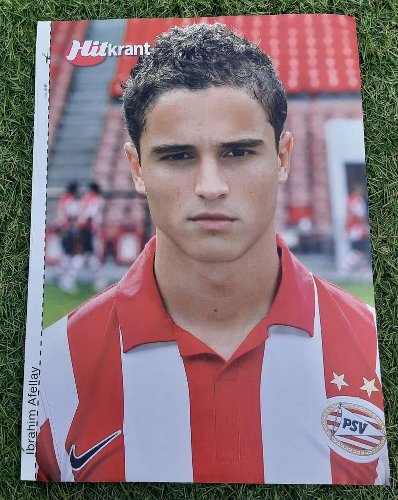 Poster A4 Hitkrant 2009 Ibrahim Afellay PSV, A4 of kleiner, Ophalen of Verzenden, Sport, Rechthoekig Staand