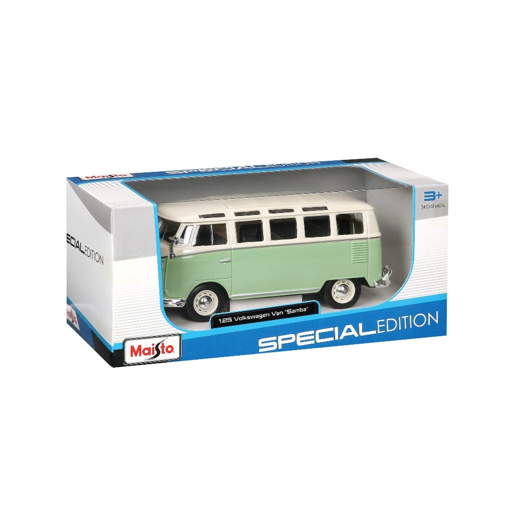 Maisto: Volkswagen Van 'Samba' 1:25, Auto, ., Nieuw, Ophalen of Verzenden