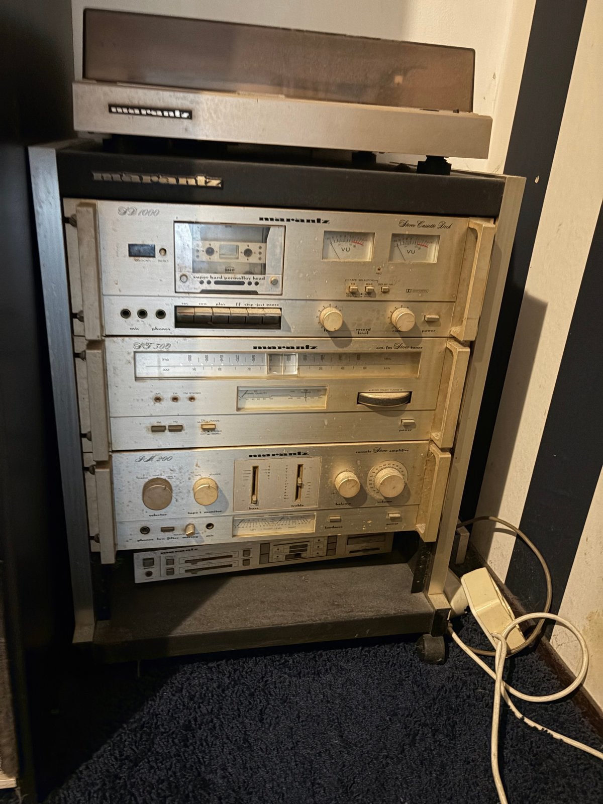 Marantz Vintage Stereo Set - Cassettedeck, Tuner, Versterker, Ophalen of Verzenden, Gebruikt, Cassettedeck, Losse componenten