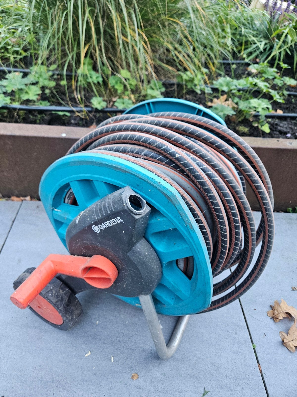 Gardena Slangenhaspel AquaRoll S inclusief slang, Tuin en Terras, Ophalen of Verzenden, Gebruikt, Tuinslang