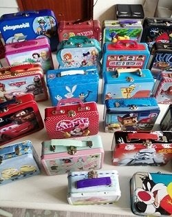 Grote verzameling van blikken opbergboxen / lunchboxen., Ophalen of Verzenden, Gebruikt, Koek(jes)