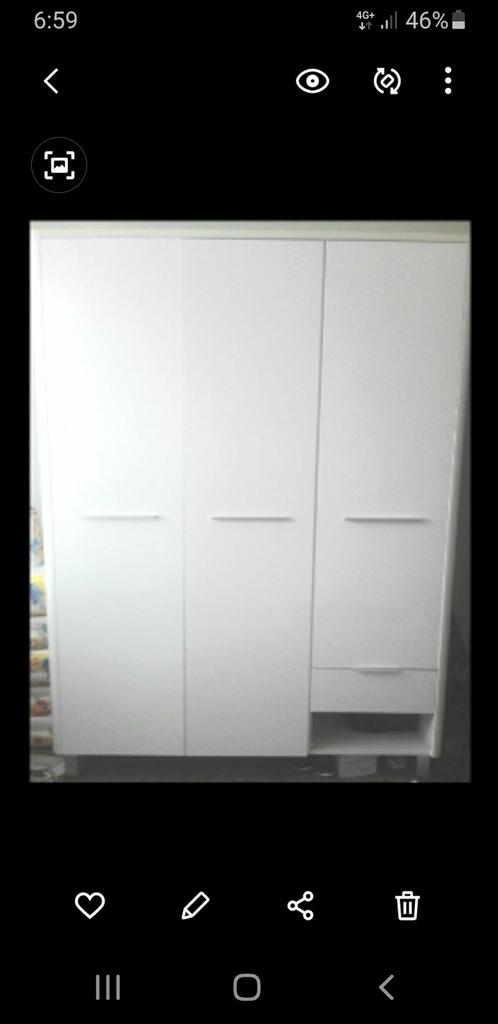 LINNENKAST HOOGGLANS WIT, Ophalen, Gebruikt, 200 cm of meer, 150 tot 200 cm