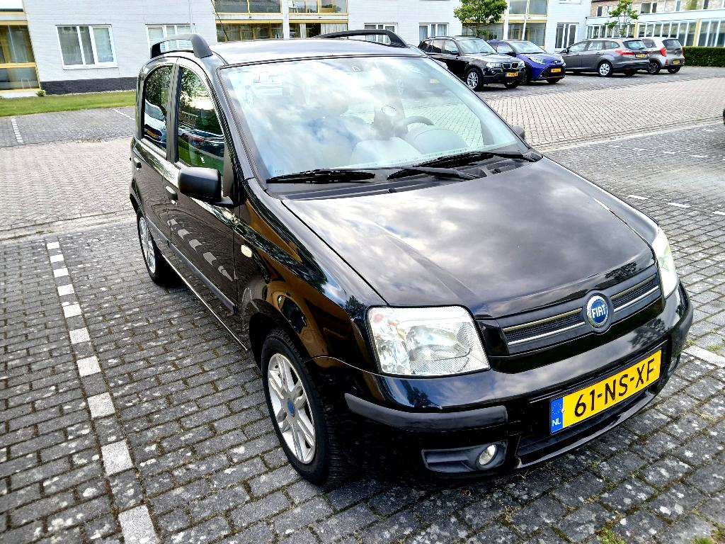 Fiat panda 1.2 4-cilinder nap,lmv apk airco,nwe onderdelen, Auto's, Voorwielaandrijving, Stof, Zwart, Origineel Nederlands