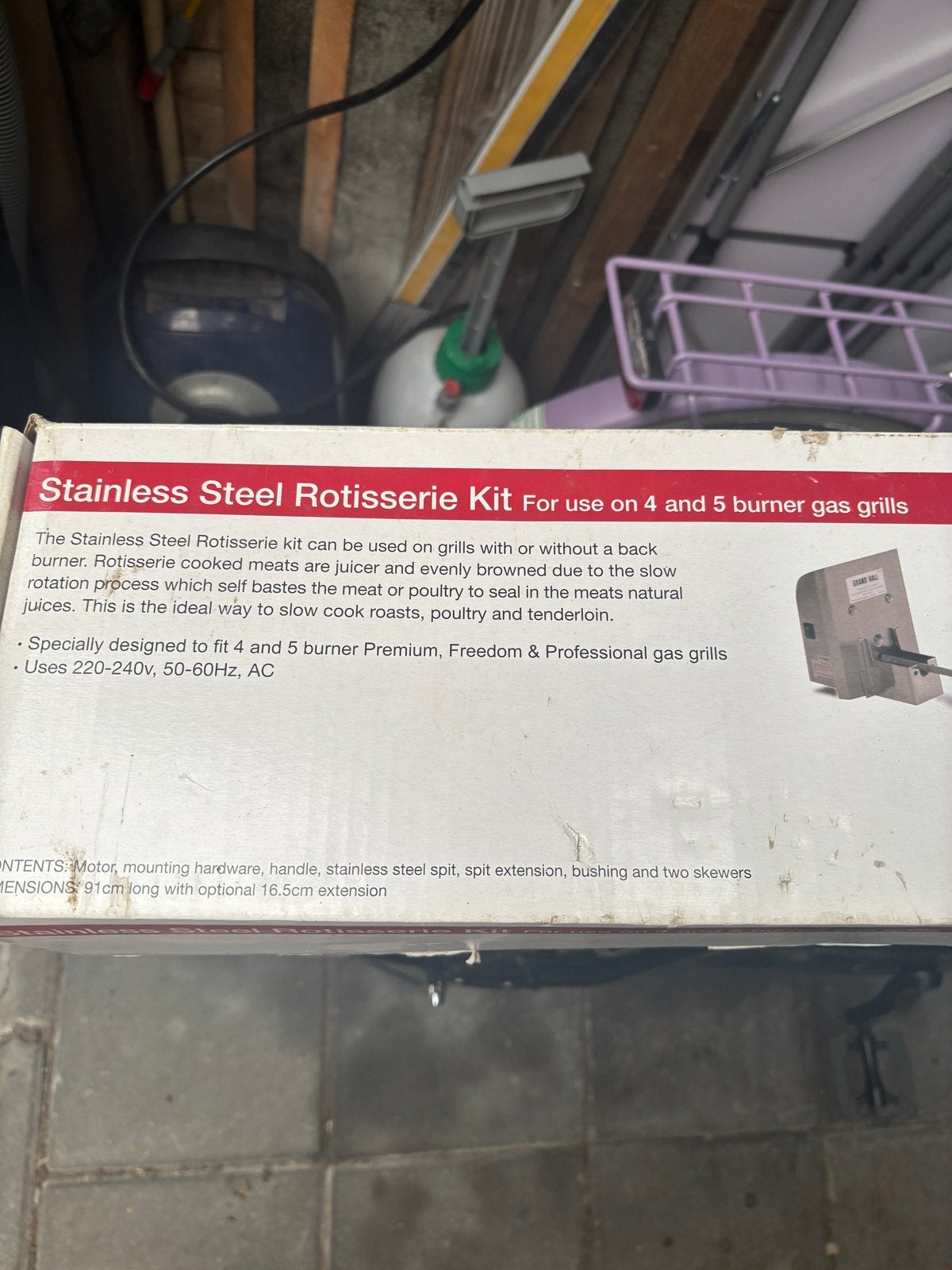 Grandhall Rotisserie BBQ Kit - RVS, Ophalen of Verzenden, Nieuw