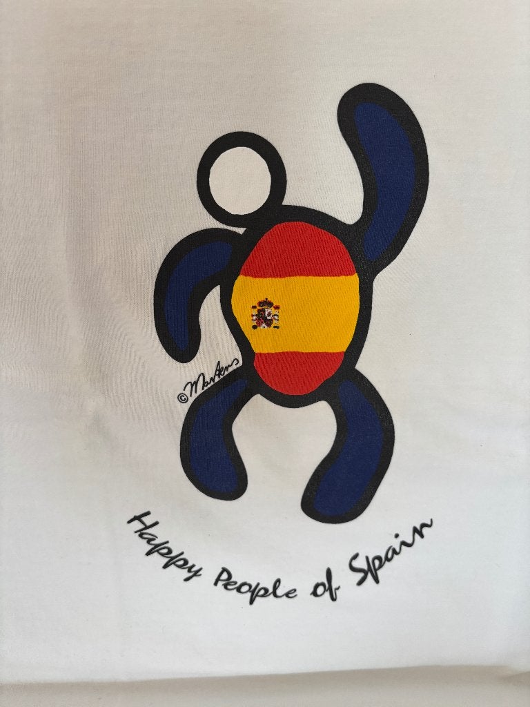 T-shirt Berrie Martens Happy People, Abstract, Zeefdruk, Ophalen of Verzenden, Gesigneerd