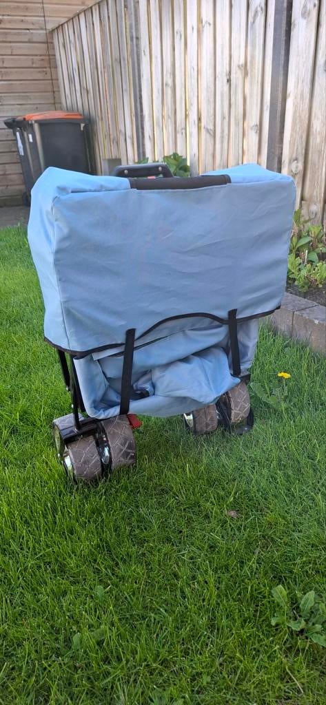AXI AB210 Opvouwbare Bolderkar met dak, terras en duwstang, Ophalen