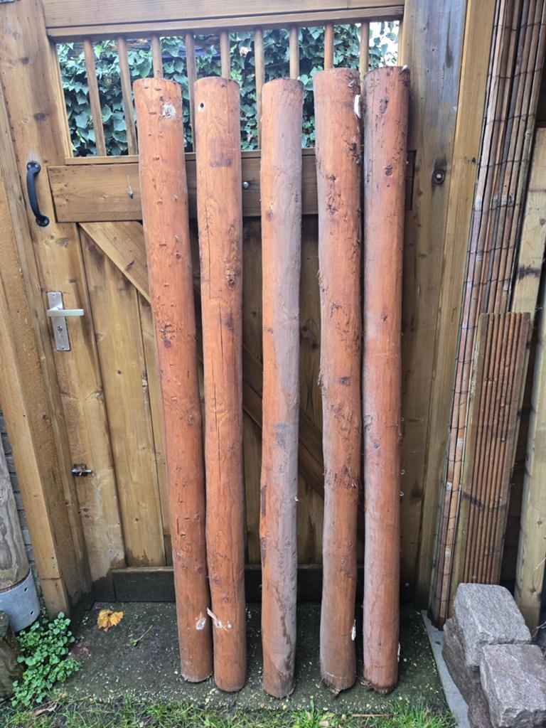 Vurenhout boomstampalen, Doe-het-zelf en Verbouw, Hout en Planken, Ophalen, 200 tot 250 cm, 50 mm of meer, Balk