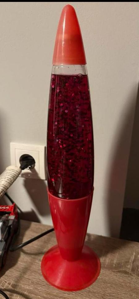 Vintage lavalamp Linhai Junis Lighting met glitter, Ophalen of Verzenden, Gebruikt