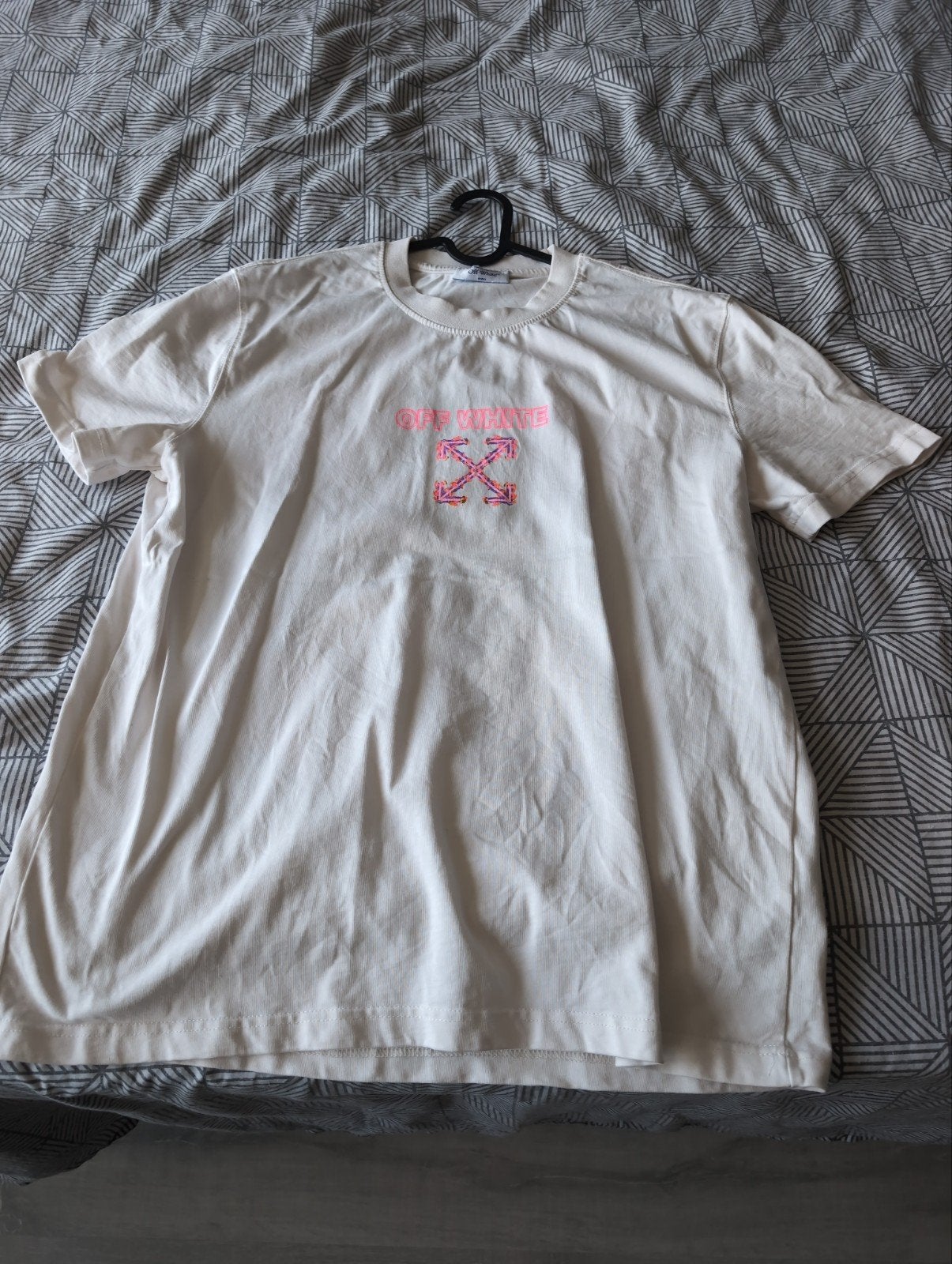 Off white shirtje(s), Ophalen of Verzenden, Zo goed als nieuw, Maat 56/58 (XL), Zwart